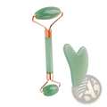 Natural Resin Jade Roller and Gua Sha Facial Massage Set
